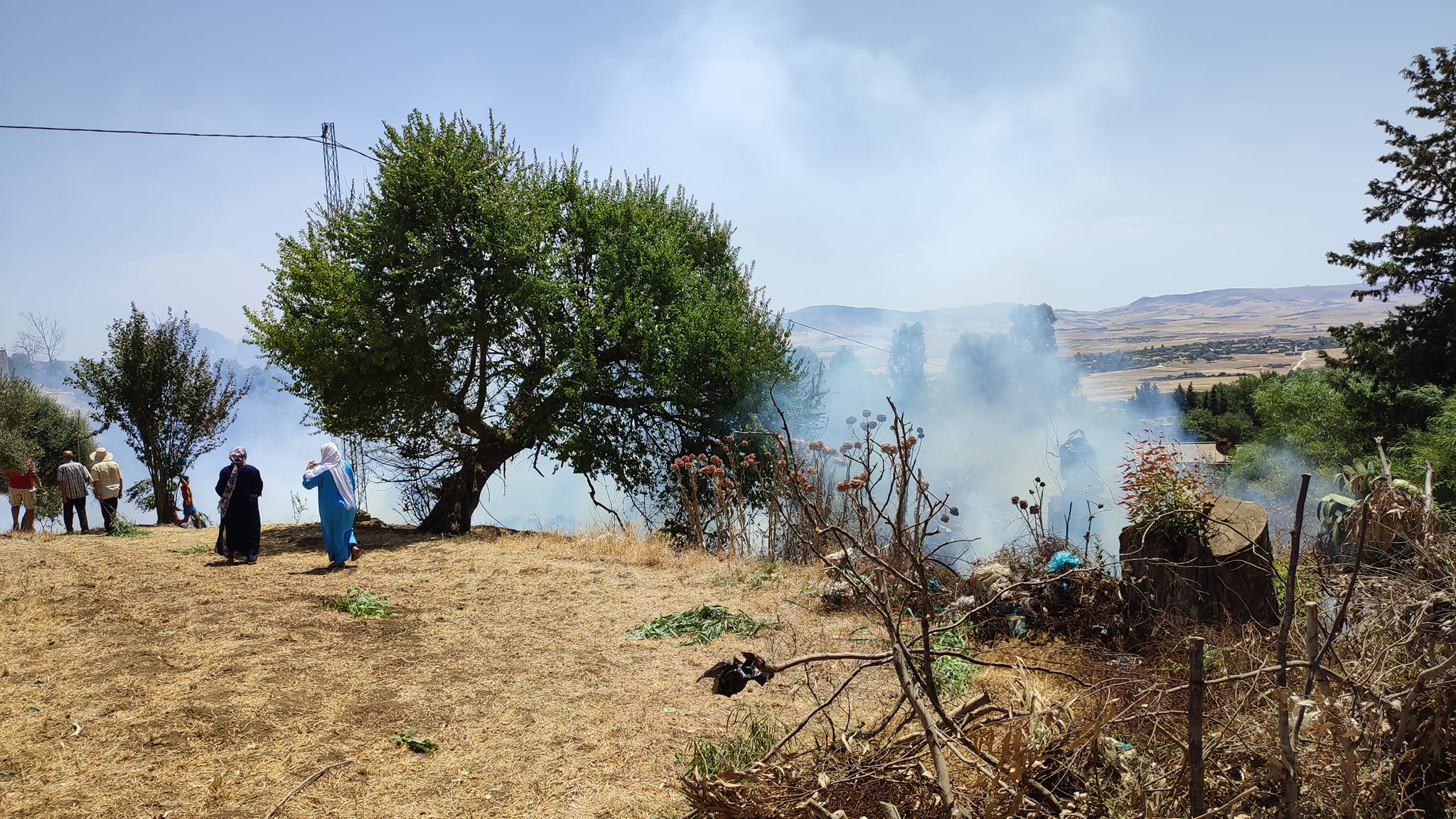 السيطرة على حريق اولاد مبروك بجومين